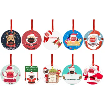 

10/20pcs Christmas Ornament Paperboard Christmas Tree Pendant Crafts With Rope Christmas Decorations For Home Adornos Navideños