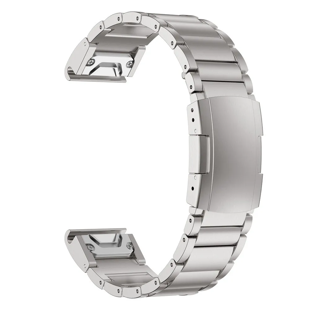 Смарт-часы браслет для умных часов титана ремешок для часов из сплава ремешки Браслет замена для GARMIN Forerunner 945 наручный браслет - Цвет: Silver