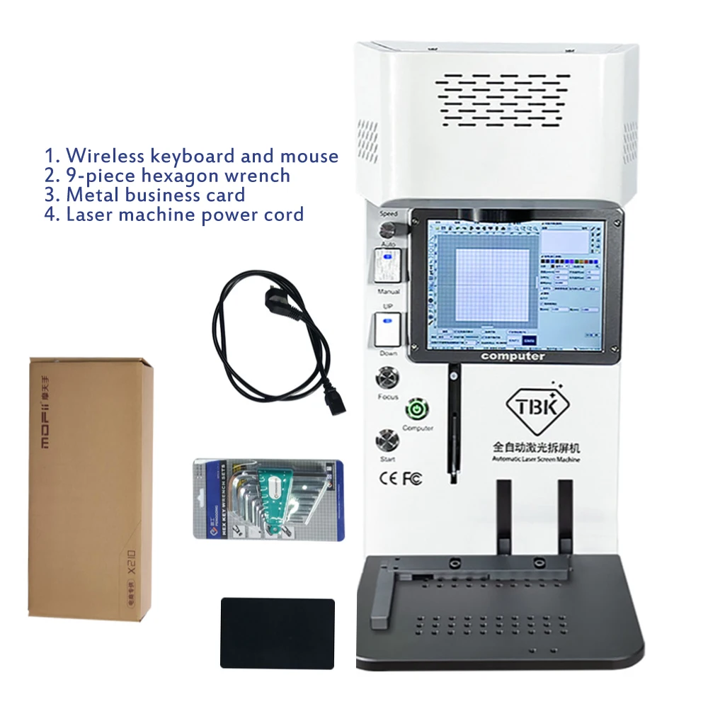 

laser engraving machine Back Cover Automatic Laser Screen laser engraver Disassemble Rear Sub-frame Engraving Marking TBK-958B