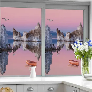 

Non-adhesive electrostatic frosted glass film 3d transparent opaque window stickers decorative glass paste