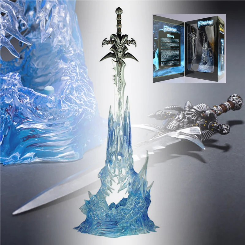 Вау артас менетил оружие Frostmourne меч светодиодный светодиодным освещением Figma Starz