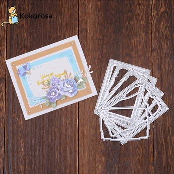 

Kokorosa Irregular Rectangle Frame Metal Cutting Dies Paper Crafts Stencil Punching Templates Scrapbooking Embossing New