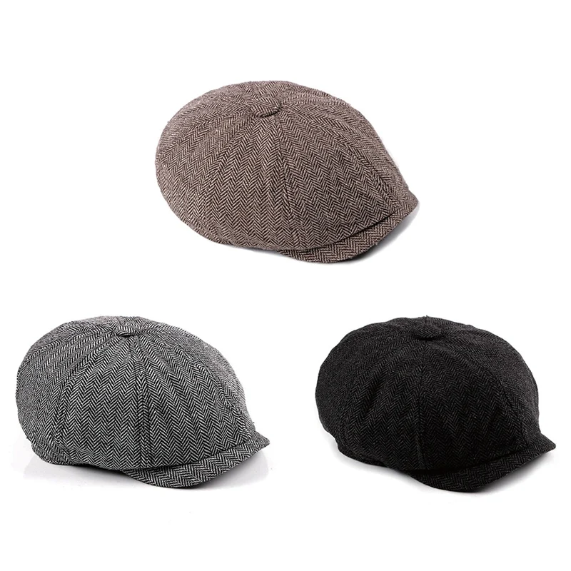 Новая Спортивная Кепка для бега s берет Кепка Британский Стиль Регулируемая дышащая восьмиугольная кепка уличные дорожные шляпы для кемпинга женские мужские винтажные