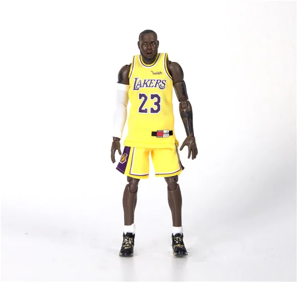НБА 1/9 Лейкерс Желтый действительно одежда мобильный Гараж Комплект Модель 2 поколение Леброн Джеймс 23