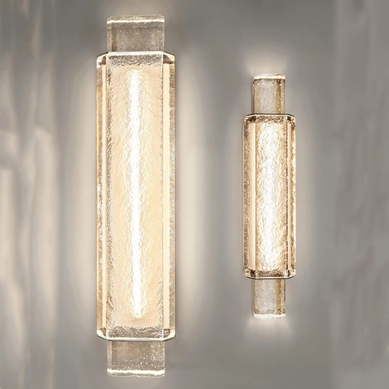 - Jmzm Modern Crystal Wall Lamp Transparent Wall Light Luxury Sconce Mirror Light Living Room Bedroom Loft Simple LED Stair Lamp