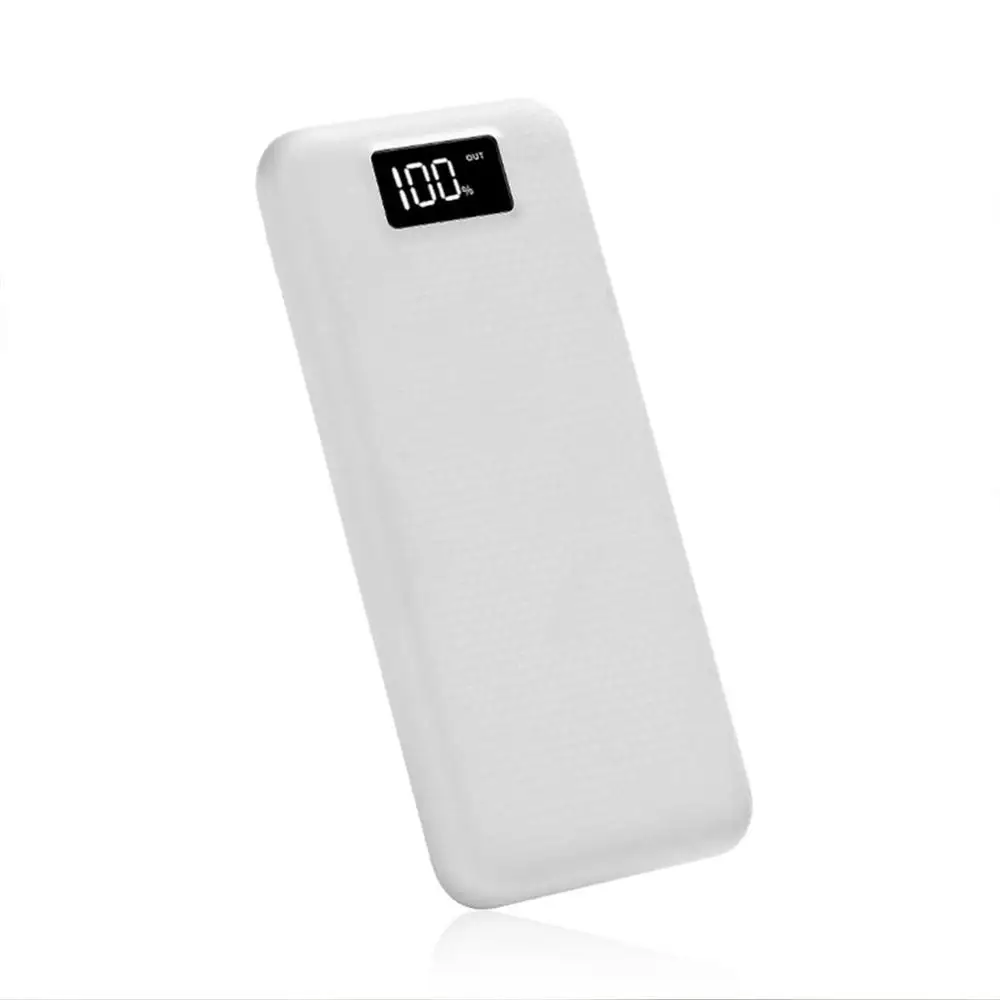 Печатная плата для портативного зарядного устройства power Bank Shell ЖК-дисплей с двумя выходами USB зарядное устройство корпус DIY комплекты модуль 8 шт 18650 батарея - Цвет: white