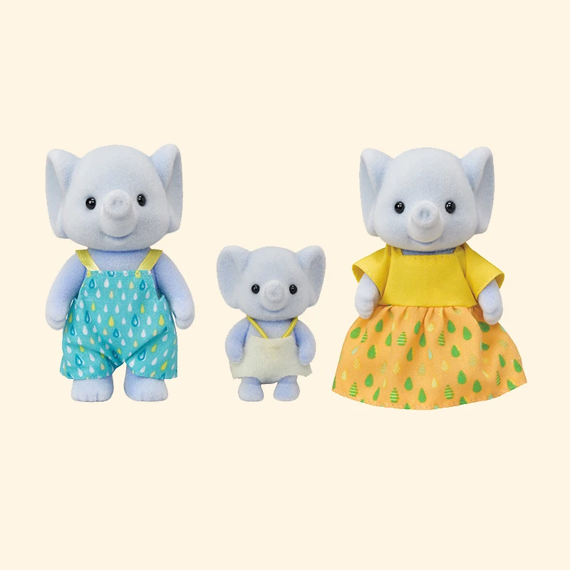 Sylvanian Family кукольный домик пушистые фигурки слон Семейный комплект 3 шт. игрушки с