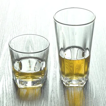 

Set of 2 high quality crystal party whiskey wine glass home party beer drinking glass cups 0901-23