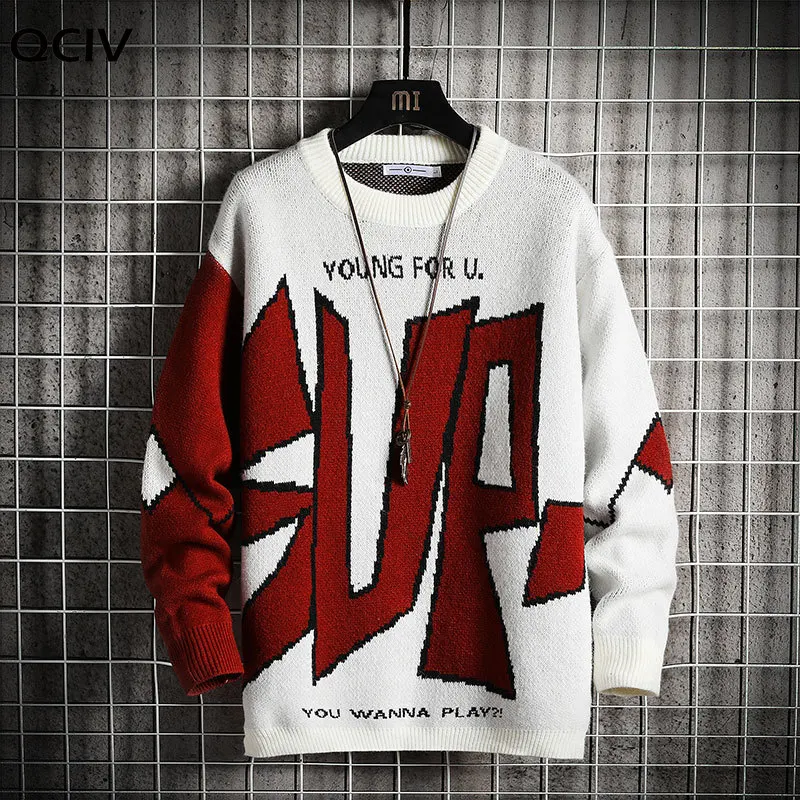 

Men'S Sweaters Spring Autumn Winter Clothes 2020 Pull OverSized M-4XL 5XL Korea Style Casual Standard Pullovers