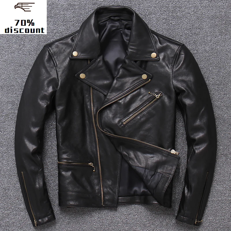 

2020 New Leather Jacket Men Men's Genuine real guns abrigos hombre mens sheepskin coat winter and spring