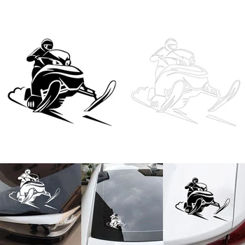 

Snowmobile Rider Vinyl Car Body Stickers Funny Trunk Vinyl Decal Car Styling Window Decor