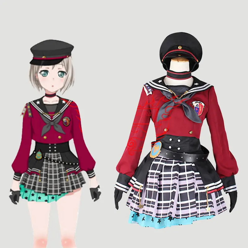 

New！Game BanGDream cos Aoba Moca Lost One Cry Band playing uniform cosplay costume customize A