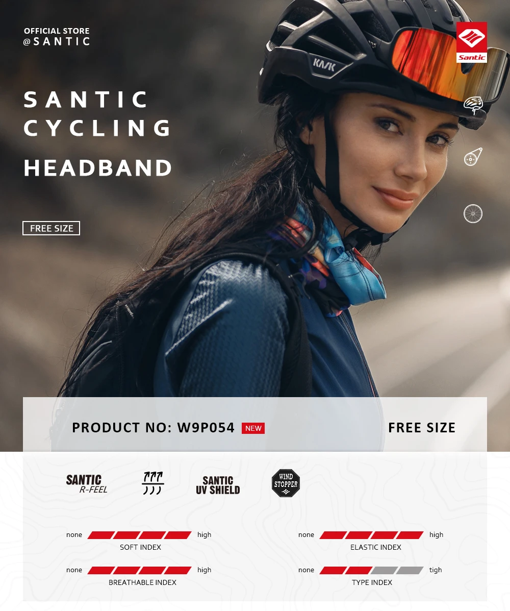 Santic велосипедная повязка на голову для спорта на открытом воздухе, фитнеса, бега, Солнцезащитный воротник, велосипедная Кепка, ветрозащитная