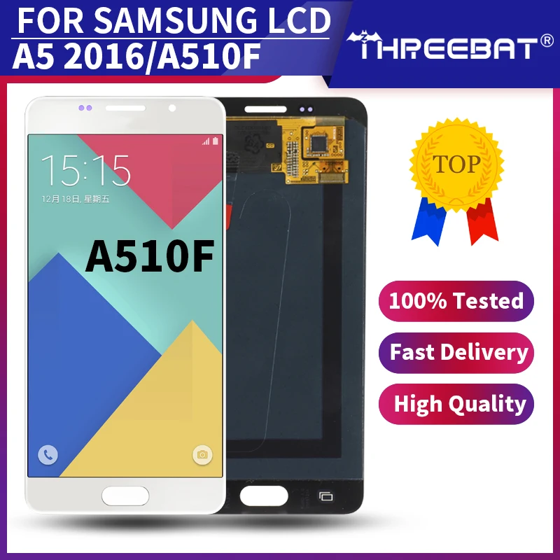 100% тест SUPER AMOLED для Samsung Galaxy A5 2016 A510F A510M A510FD A5100 A510 ЖК-дисплей сенсорный экран
