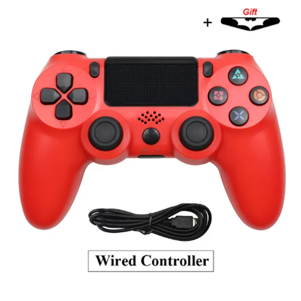 Wired red Беспроводной/проводной контроллер для Mando PS4 для playstation 4/PS3 консоль для Dualshock 4 контроллер для управления PS4 джойстик - Цвет: Wired red