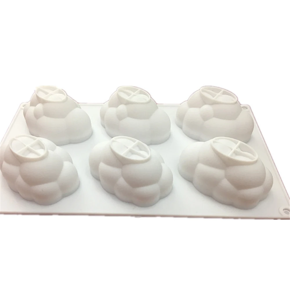 6 отверстий 3D парящее облако форма для выпечки для муссов и десертов силиконовые формы для украшения выпечки Формы для выпечки