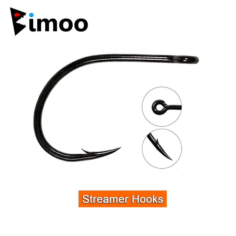 Bimoo 30PCS Short Shank Big Game Streamer Hook Finesse Game Changer