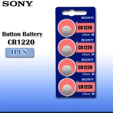 4 шт. sony CR1220 оригинальная литиевая батарея для ключей автомобиля часы пульт дистанционного управления игрушка cr 1220 ECR1220 GPCR1220 кнопочный аккумулятор