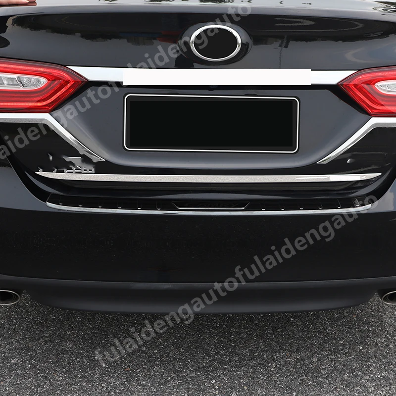 Для Toyota Camry нержавеющая сталь задний багажник откидной крышка-дверца отделкой автомобильные аксессуары