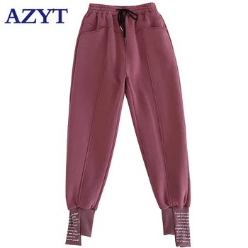 

Plus Size High Waist harem Pants Harajuku Joggers Velvet Warm Soft Sweatpants Women Trousers Streetwear Autumn Casual Pants