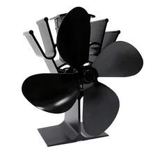 Камин 4 лопастной вентилятор для печи, работающий от тепловой энергии дровяного бревна подвешивающий камин воздуходувка для зимнего дома эффективное распределение тепла