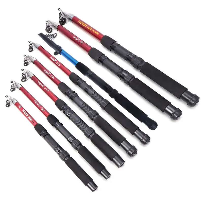 Fishing Rod Fiberglass Pole Casting 1.5-4.5m Tackle Telescopic Spinning Portable | Спорт и развлечения