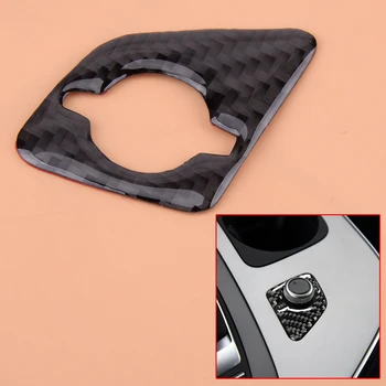 

beler Carbon Fiber Texture Gear Box Speaker Sound Volume Audio Switch Control Adjust Knob Trim Cover fit for Audi Q7 4M