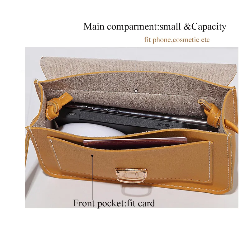  Fashion Small Crossbody Bags for Women 2019 Mini PU Leather Shoulder Messenger Bag for Girl Yellow  - 32935125953