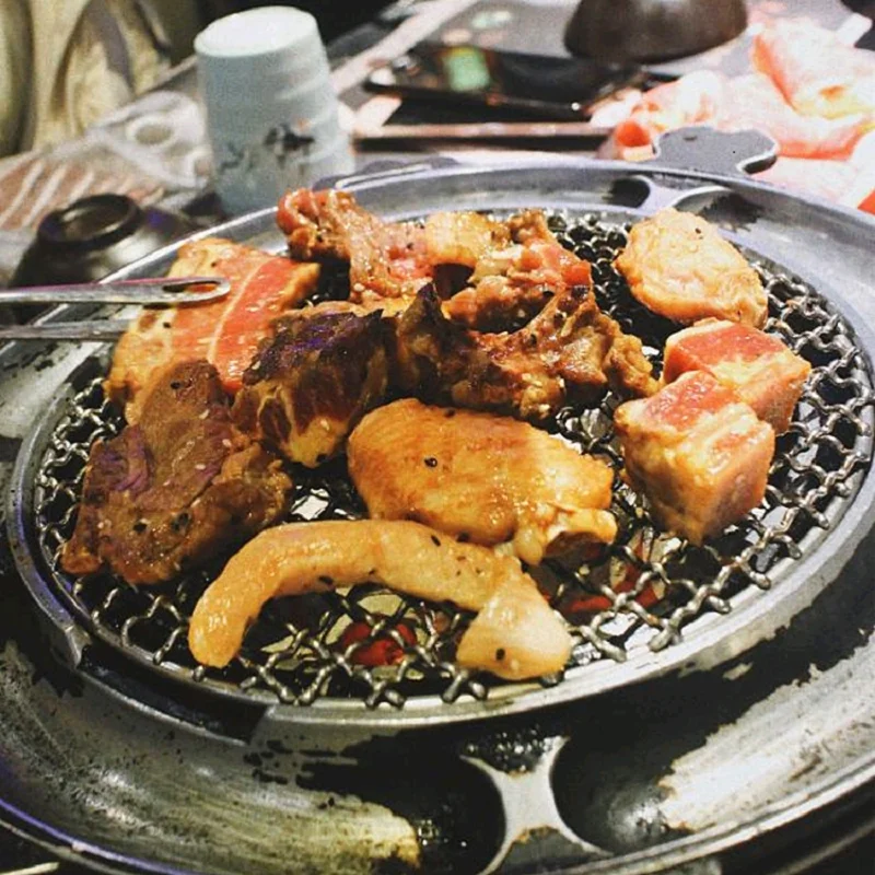 304 Stainless Steel Round BBQ Grill Wire Mesh Home Roast Nets Bacon Grill Tool Iron Net Non-stick Barbecue Accessories Mat Grid