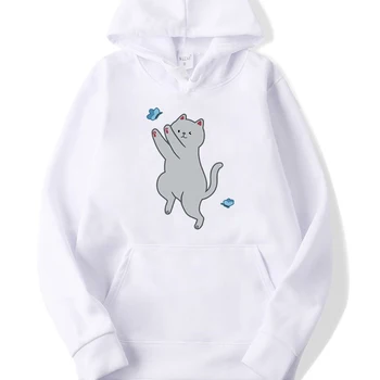 

Newest Cute Cat Hoodie Men Unisex Anime Print DragonBall Hoodie Men/Women Sweatshirt White Cotton Hoodies Dropship
