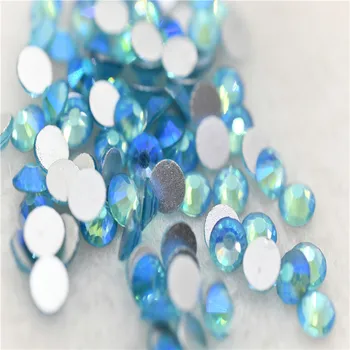 

aquamarine Red AB Crystal FlatBack Rhinestones Stones Non Hotfix Nail Stones ss20 ss30