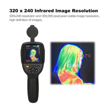 

2020 HT-19 Handheld Thermal Imaging Detector Camera High IR Resolution 300,000 Pixel 3.2Inch 320X240 TFT Infrared Image