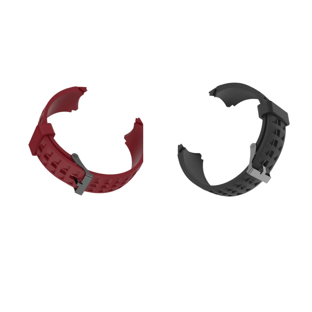 2 шт наручные часы Замена ремешка для Suunto Elementum Terra(черный+ бордовый-красный