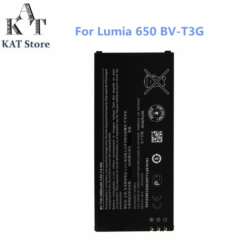Мобильный телефон Аккумулятор для Nokia Microsoft Lumia 650 RM-1154 2000mAh литий-ионные батареи