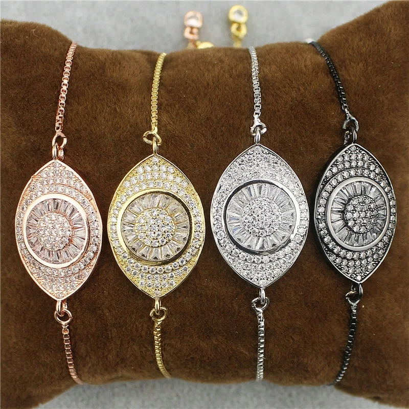 Регулируемый 10 шт./лот Новое поступление браслет, циркон микро проложить Разъем Шарм, крошечные цепи ювелирные изделия оптом