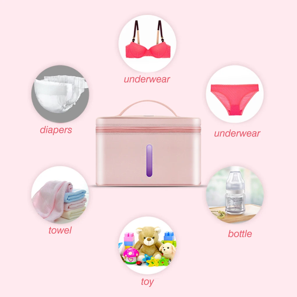 

UV Light Box Portable USB Rechargeable Cleaning Storage Bag For Underwear Makeup Tools Daily Item
