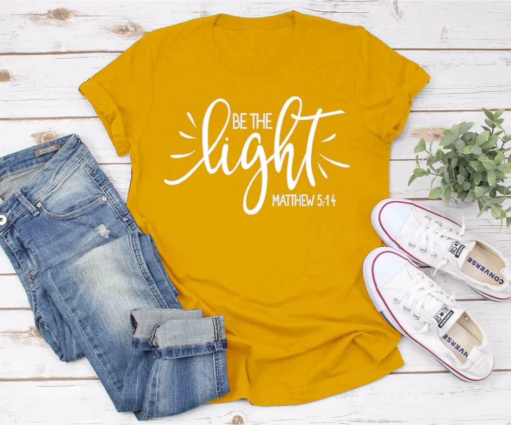 Христианские рубашки Be The светильник модная Эстетическая футболка с