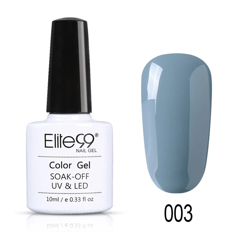 Elite99 10 мл ванильный серый цвет ногтей гель лак для ногтей для маникюра вымачивать праймер гель Полупостоянный УФ гель Гибридный лак - Цвет: NNH003