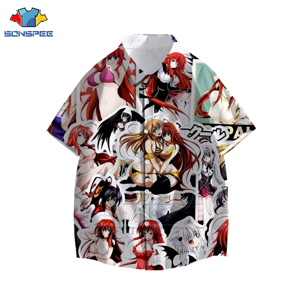 

Anime Sexy Girl Loli Shirt 3D print Many Character Pattern Shirts Summer Creative Casual Hawaiian Shirt Hentai Otaku Gift