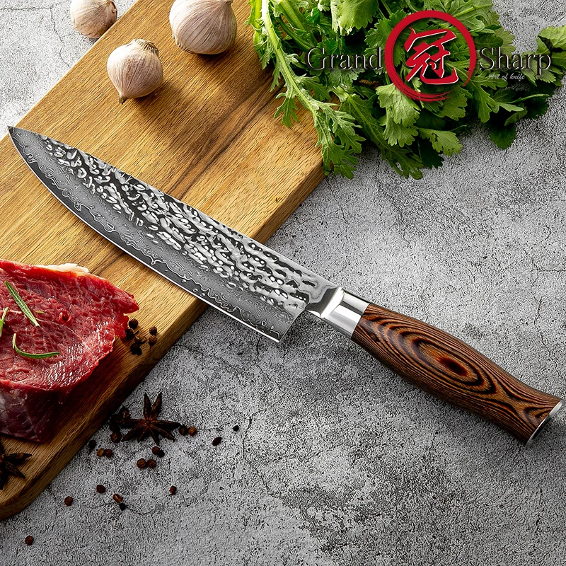 GRANDSHARP 7,5 дюймов нож шеф-повара VG10 японские кухонные ножи из нержавеющей стали кухонный инструмент дамасский кухонный нож японская сталь