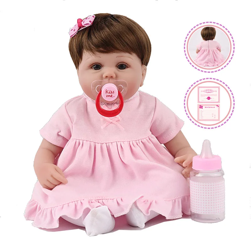 Reborn Baby Doll lol игрушки на день рождения для детей 16 дюймов Мягкие силиконовые