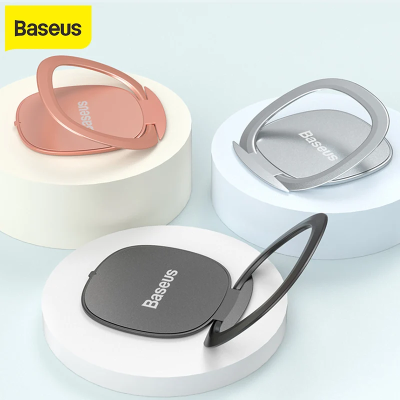 Promotional Silicone Card Holder with Metal Ring Phone Stand