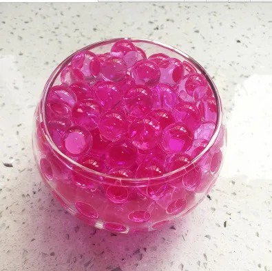 Большой гидрогелевый жемчуг в форме кристаллов почвы воды бусинки грязи растут мяч свадебные детские игрушки выращивание воды шары - Цвет: rose