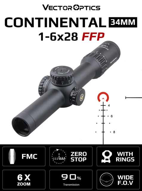 Vector Optics Continental 1-6x28 HD FFP Hunting Riflescope Optic