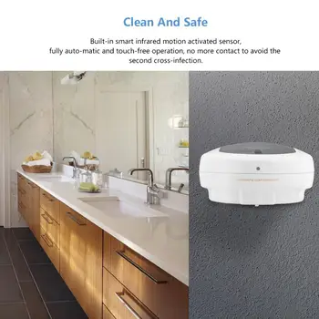 

HOT 500ml Automatic Liquid Soap Dispenser Sensor Hands Free Touchless Sanitizer Dispensador Wall Mounted hand wash dispenser