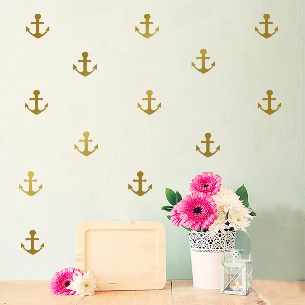 Cartoon Boat Anchor Vinyl Wall Stickers Removable CHILDREN'S Room Bedroom Background Decorative Stickers Gb016