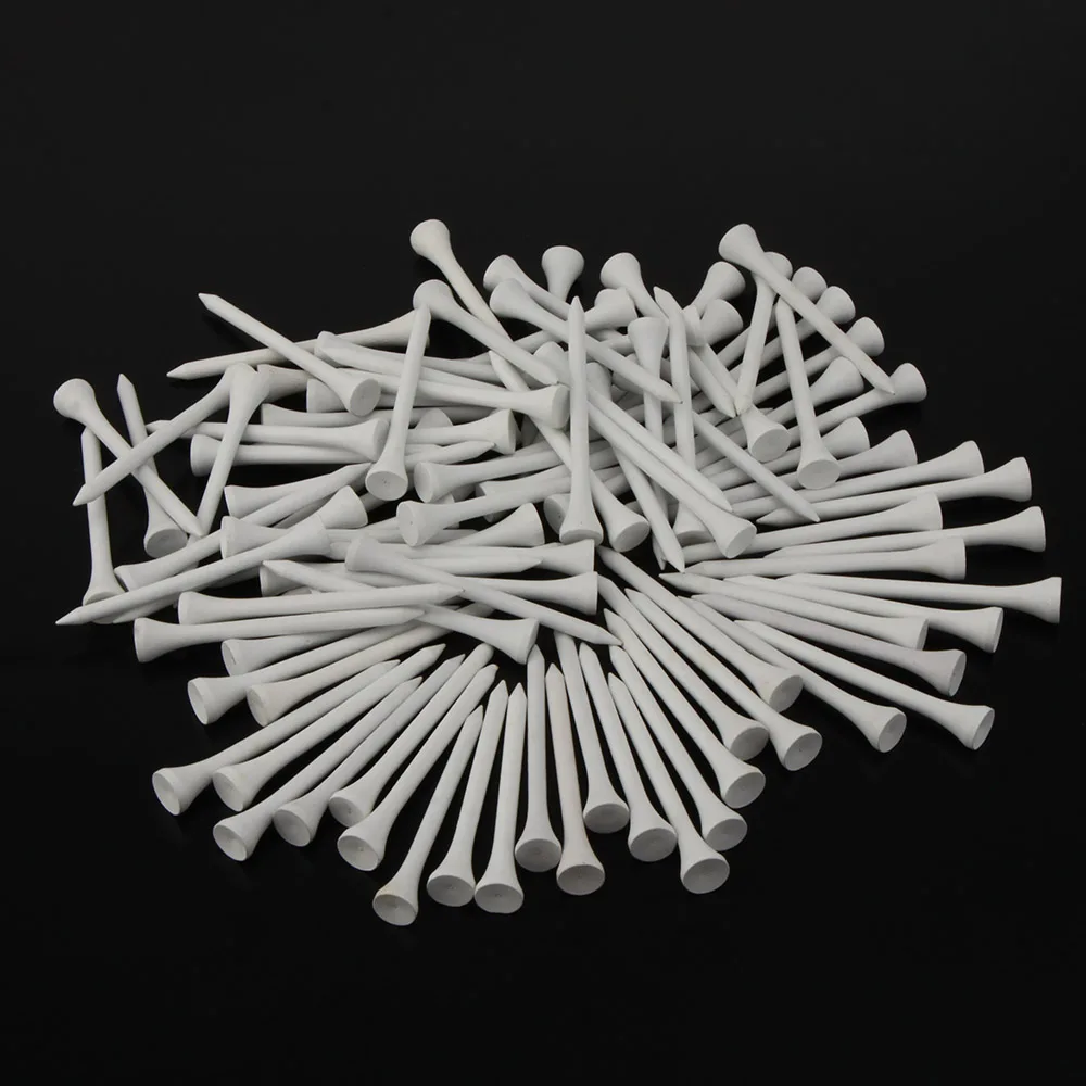 

100Pcs Sports 70mm Wooden Golf Tees Driving Range Mat Holders For Training