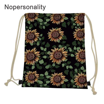 

Nopersonality Printing Sunflowers Boys Girls Daily Drawstring Backpack String Soft Sackpack Bag for Fitness String Shoulder Bags