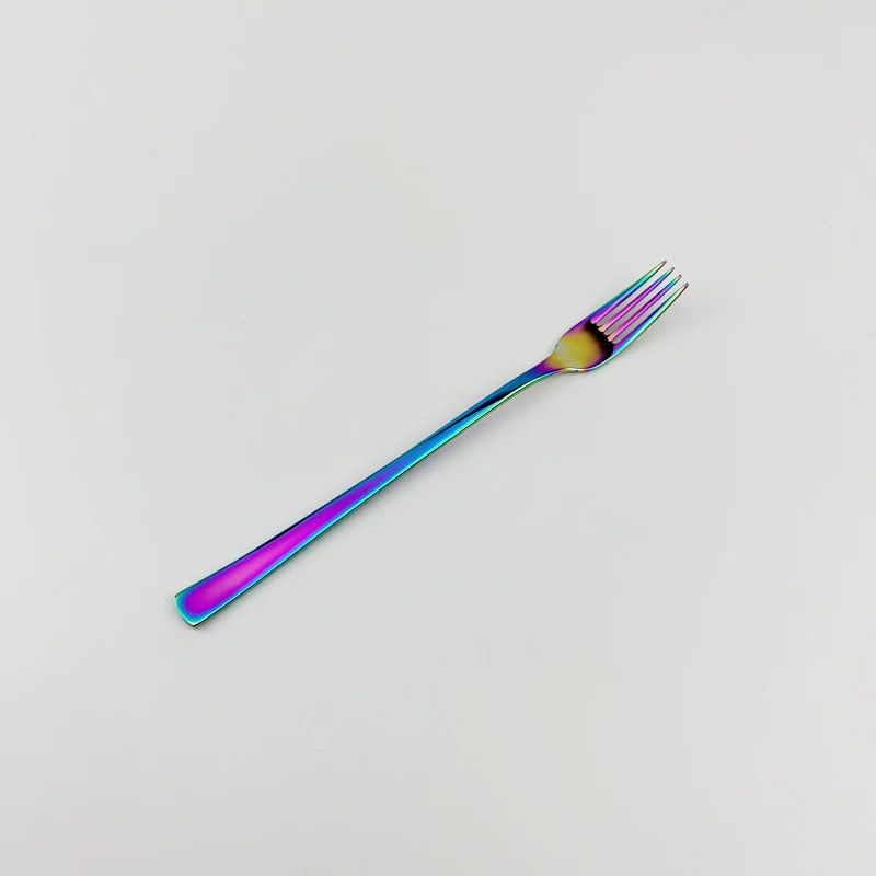 Fork6 4pcs Высококачественная вилка из нержавеющей стали для фруктов Золотая десертная вилка красивые маленькие вилки Вилка для закуски наб - Color: Fork6 4pcs