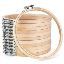 12 штук 6 дюймов деревянные кольца для вышивки оптом бамбуковые круглые кольца для вышивки крестиком для рукоделия Ручное шитье